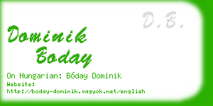 dominik boday business card